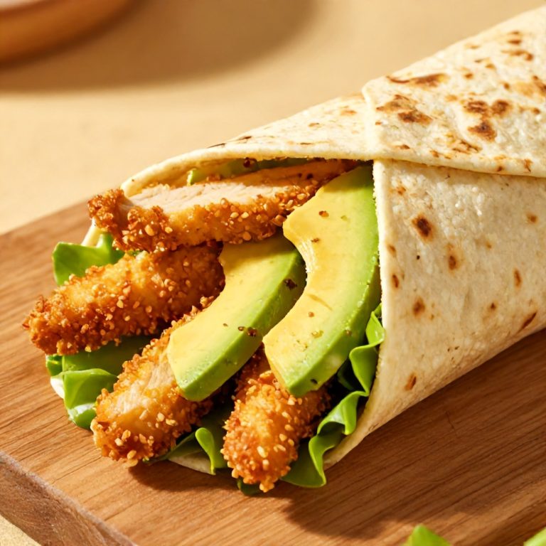 quick chicken avocado wrap