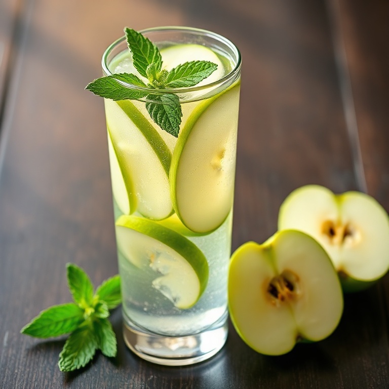 Refreshing Green Apple Soda