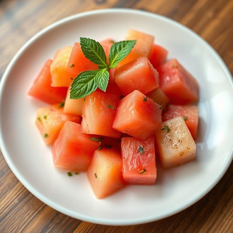 Refreshing Peach Watermelon Salad