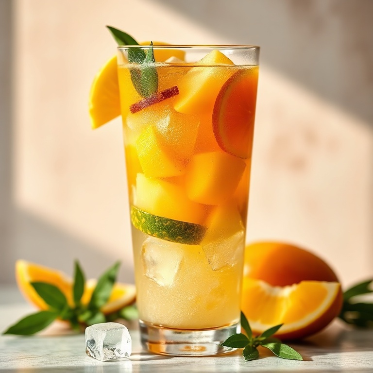 Refreshing Tropical White Wine Sangria