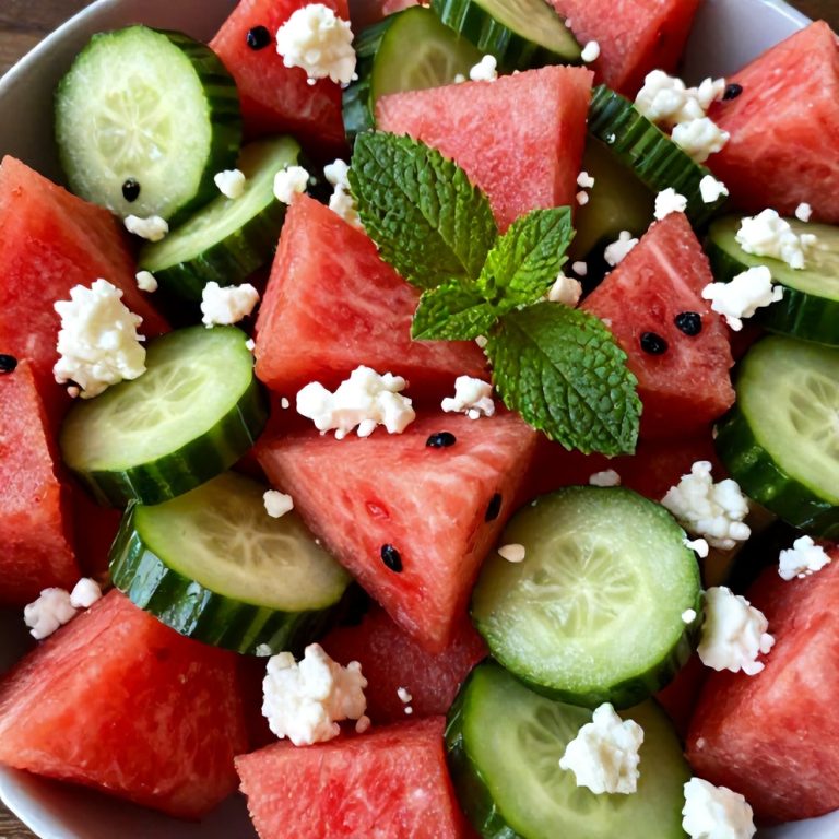 Refreshing Watermelon Cucumber Salad