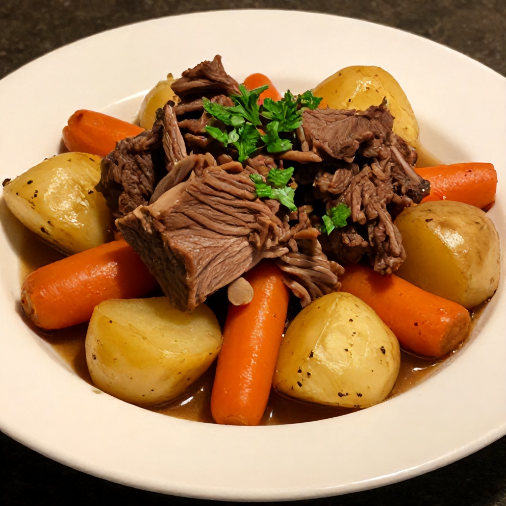 Slow Cooker Chuck Roast with Potatoes and Carrots