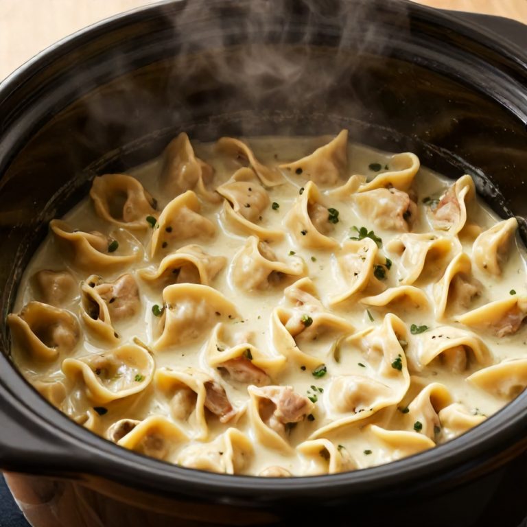 slow cooker creamy chicken tortellini