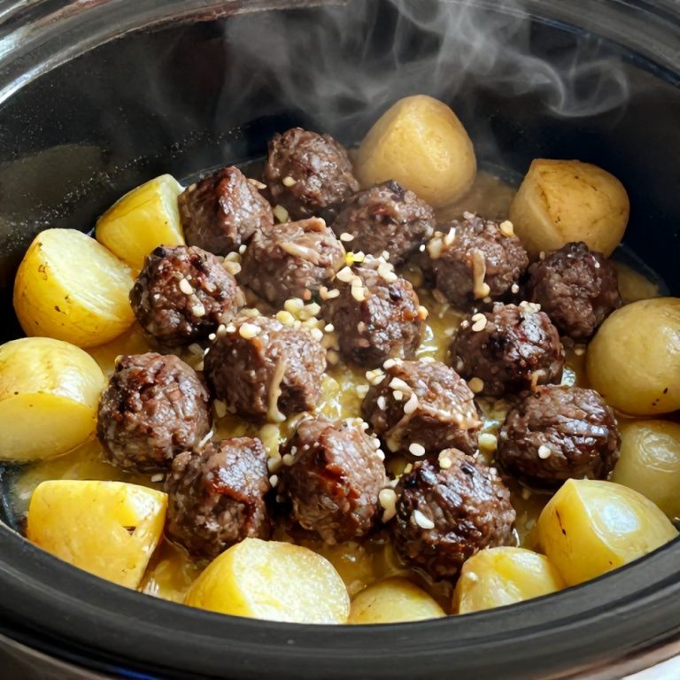 Slow Cooker Garlic Butter Beef Bites