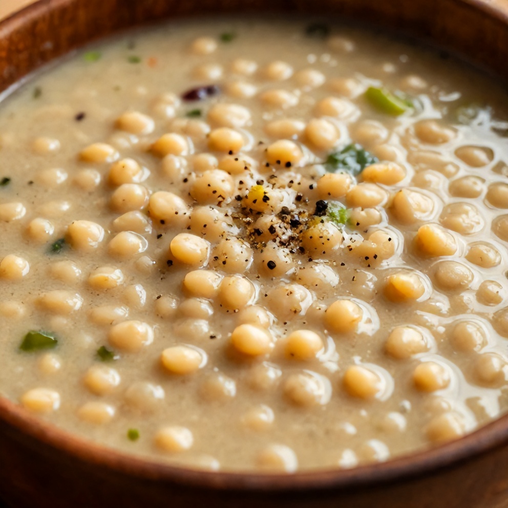 Bowl of Split Pea Soup with a sprinkle of pepper