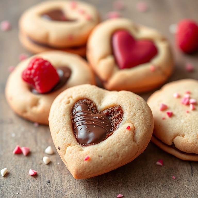 Valentine Ganache Cookies