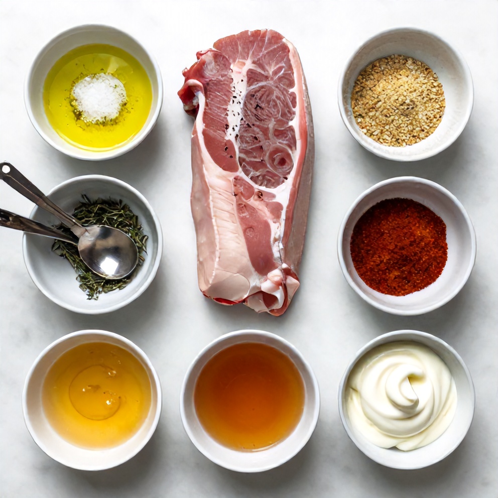 Raw ingredients for 30-minute pork tenderloin
