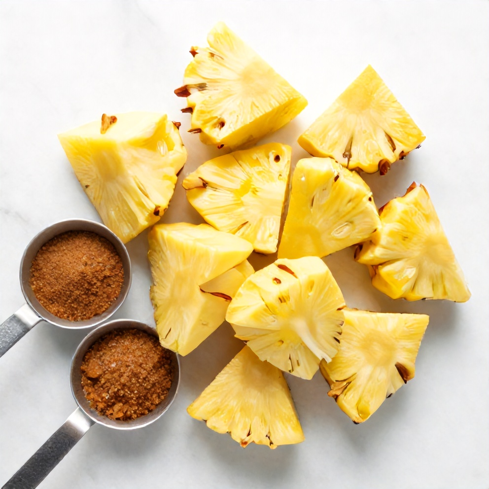 Raw Ingredients for Air Fryer Pineapple Chunks