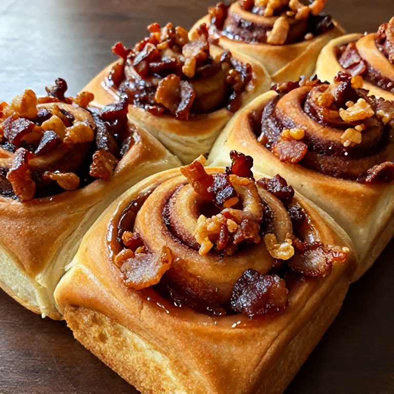 bourbon maple bacon cinnamon rolls