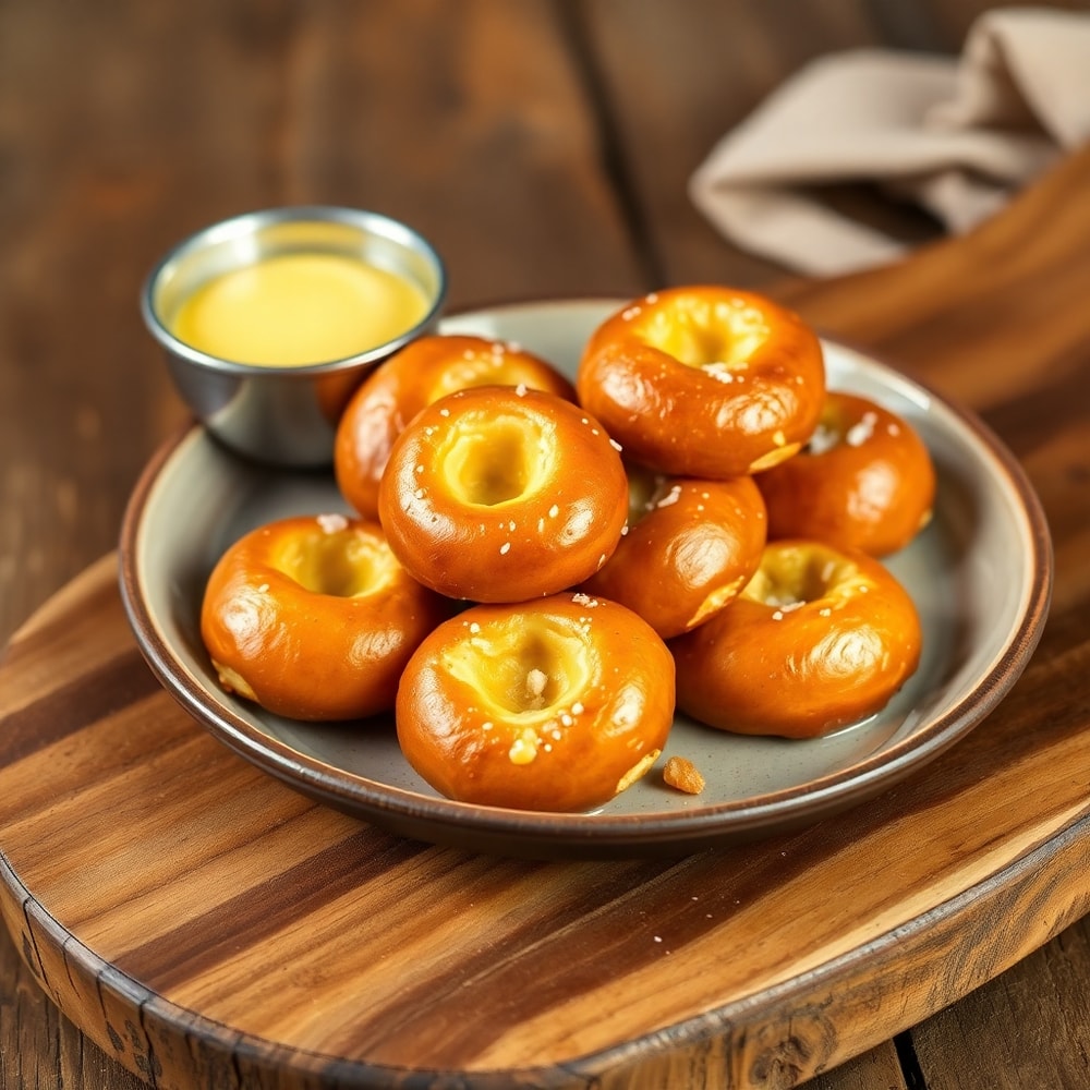 Buttery Soft Pretzel Bites with melted butter and coarse salt
