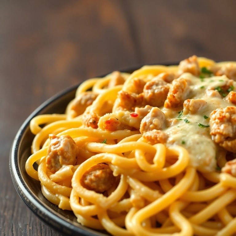 Cheesy Chicken and Sausage Pasta
