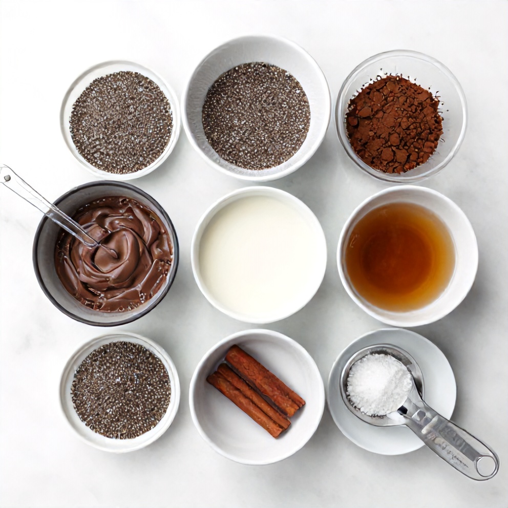Chocolate Chia Seed Pudding ingredients