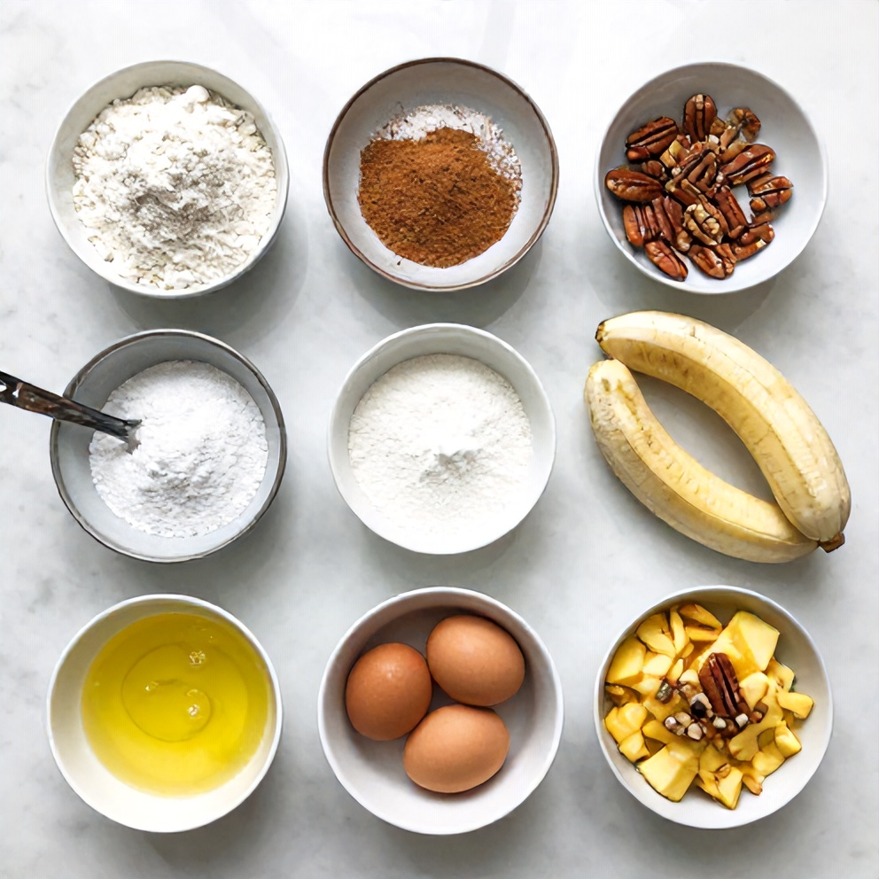 Raw Ingredients for Classic Hummingbird Cake