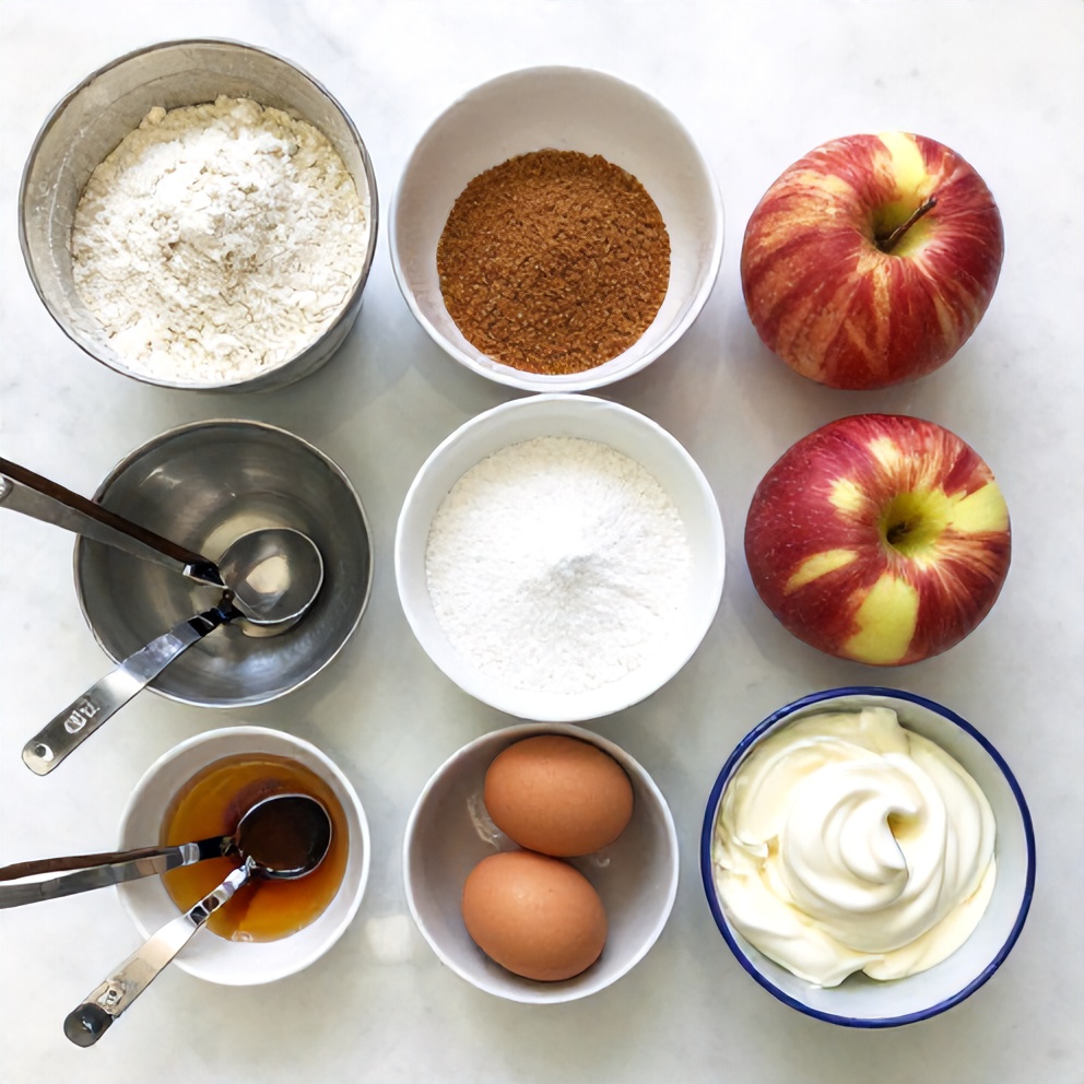 Brown Sugar Apple Vanilla Snack Cake Ingredients