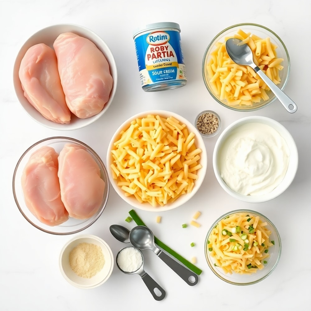 Raw Ingredients for Crack Chicken Pasta