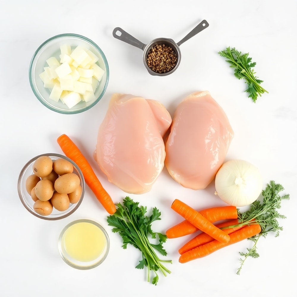 Crockpot Garlic Herb Chicken & Veggies Ingredients