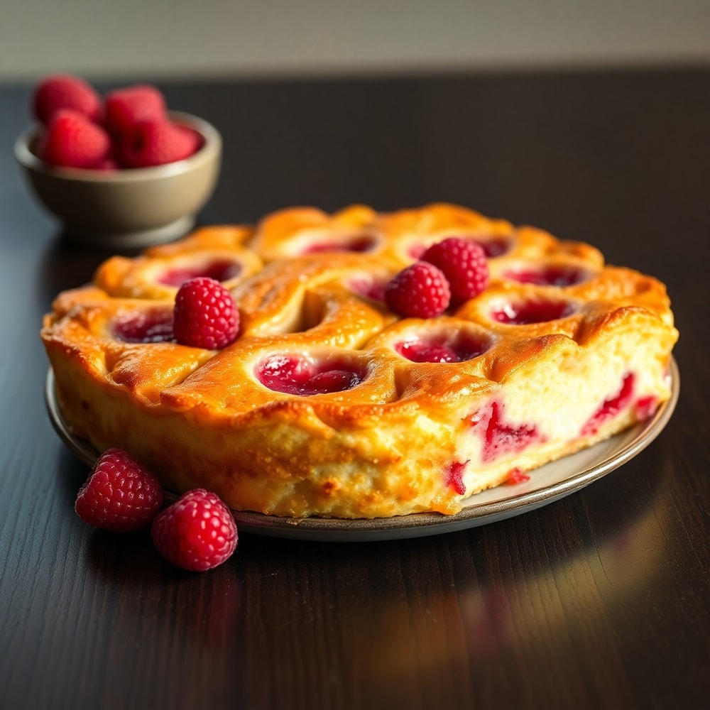 Raspberry Cheesecake French Toast Casserole