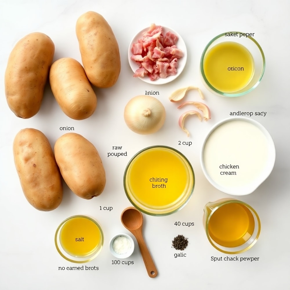 Raw ingredients for Baked Potato Soup