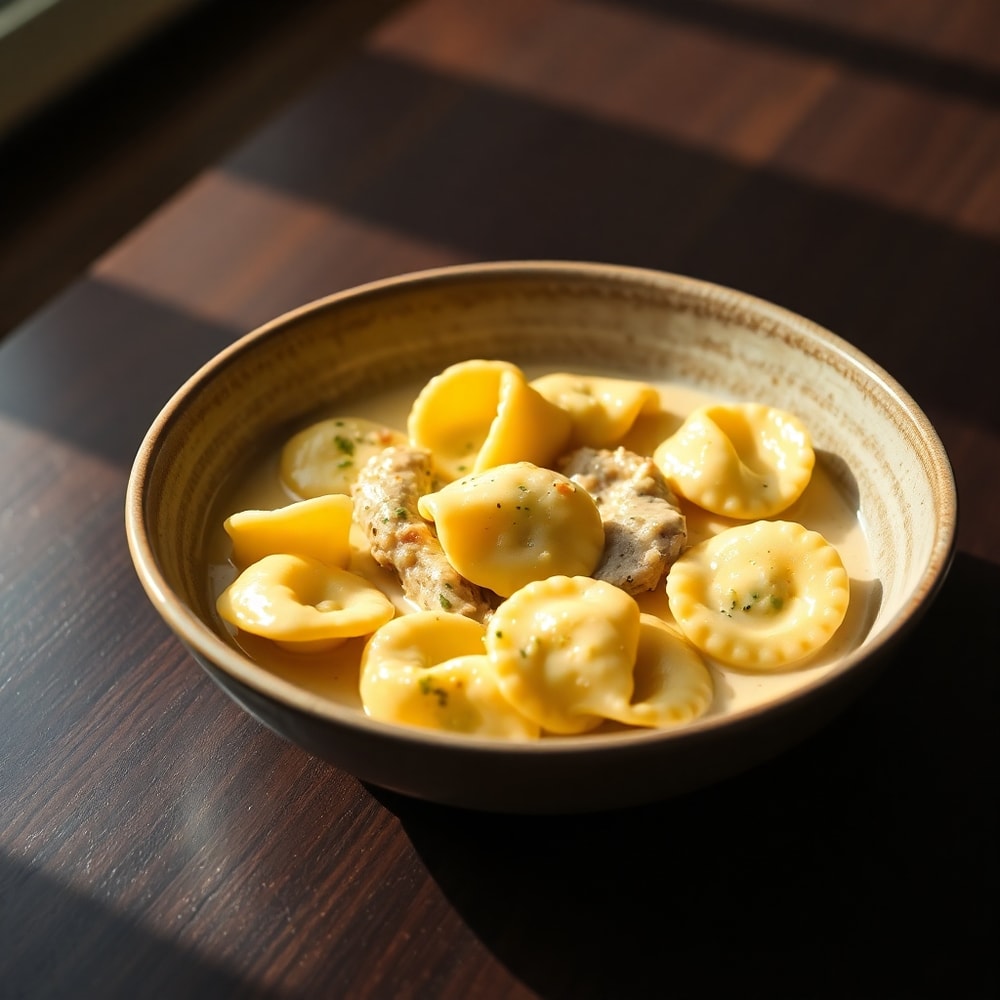Creamy Garlic Steak Tortellini