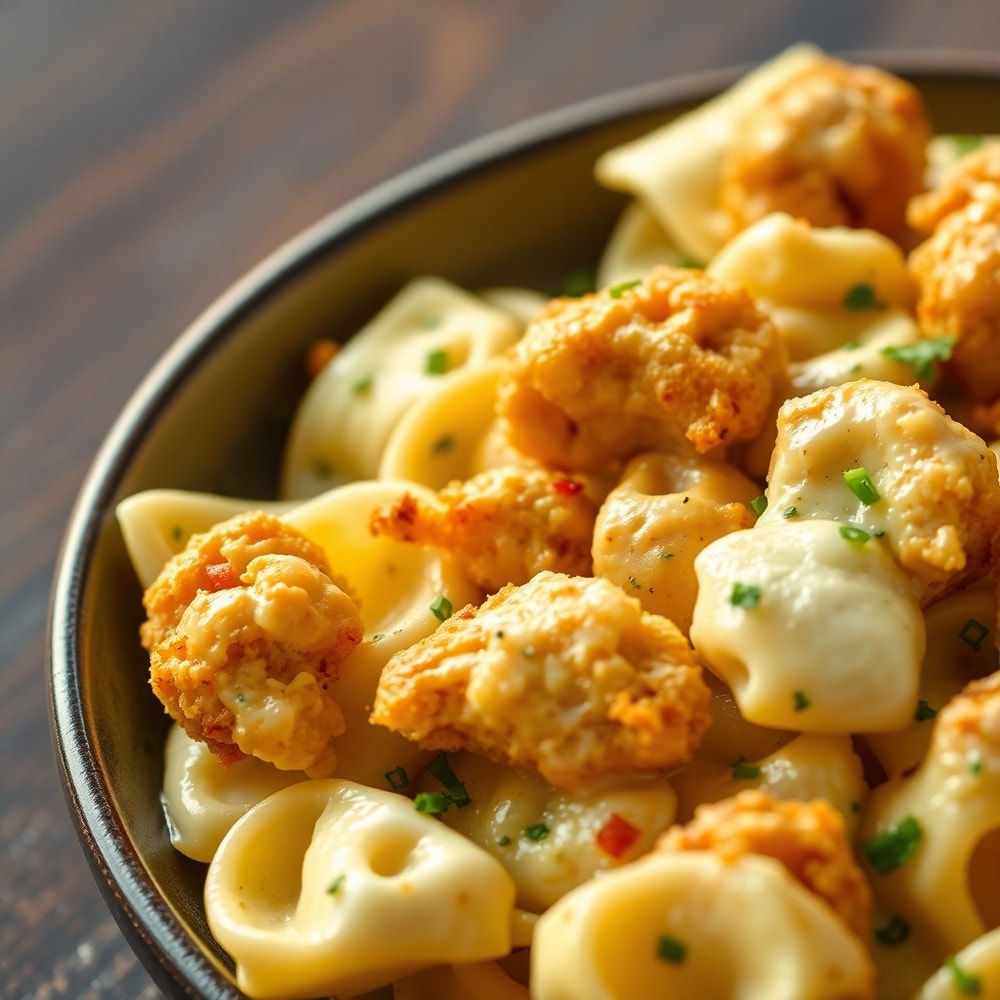 Mozzarella Garlic Butter Chicken Bowties
