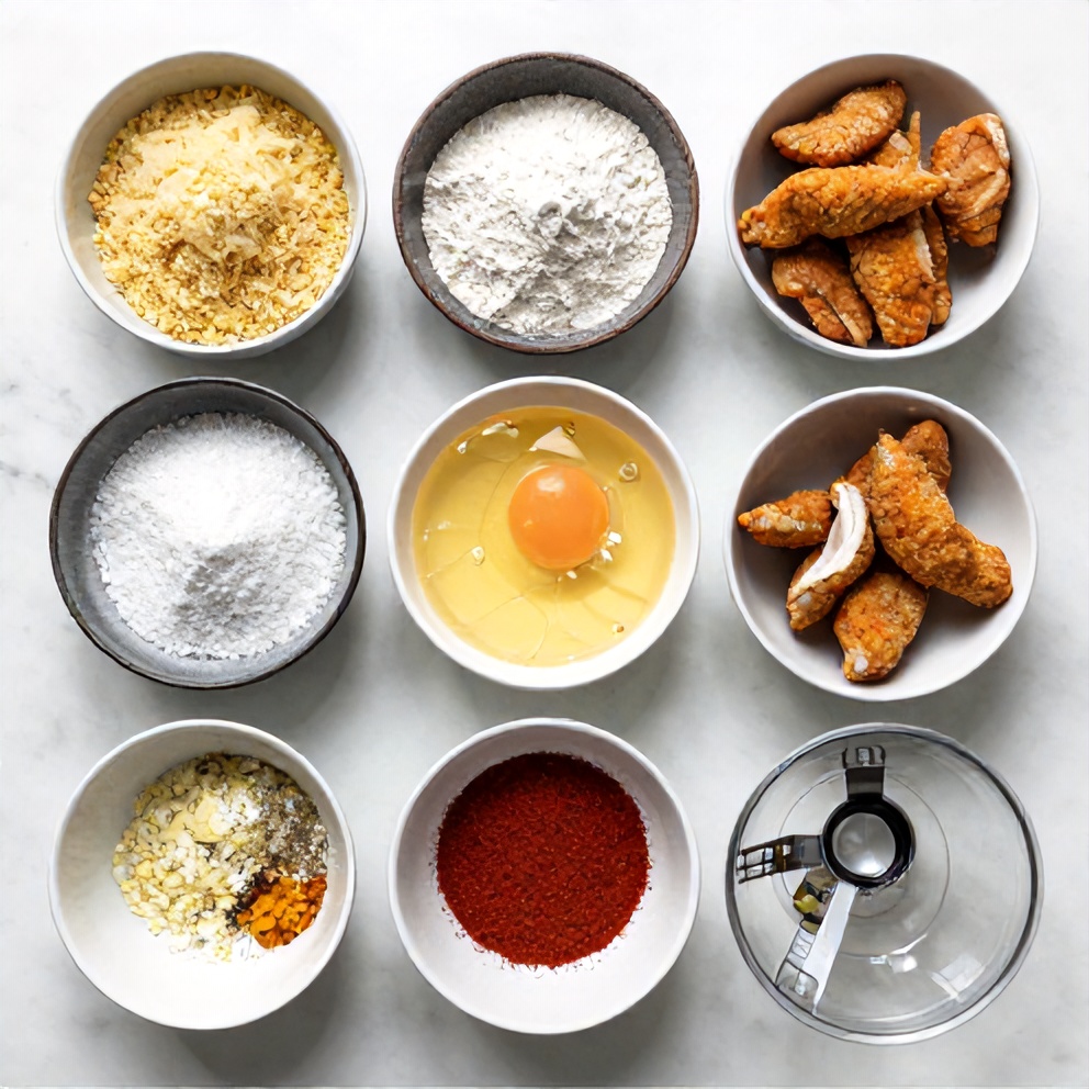 Raw Ingredients for Crispy Baked Chicken Tenders