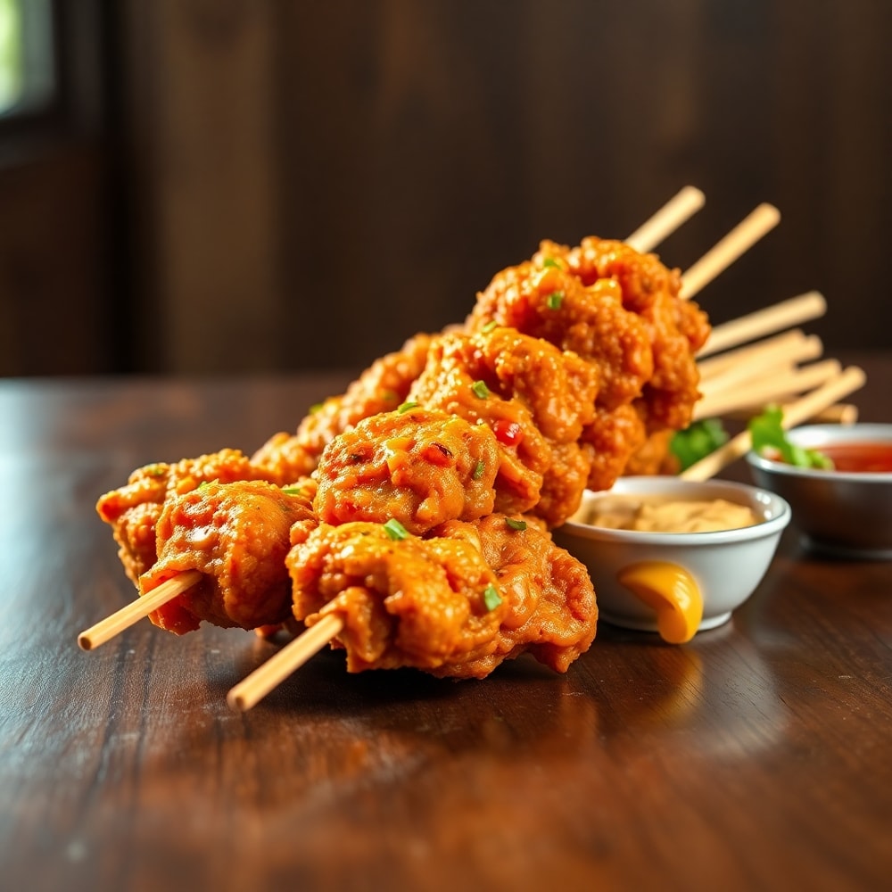 Bang Bang Chicken Skewers