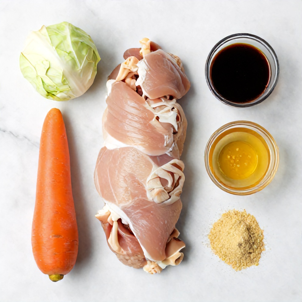 Ground Chicken Coleslaw Stir-Fry Ingredients