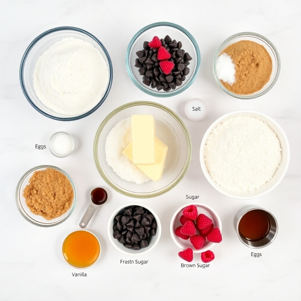 Raspberry Chocolate Chip Cookies Ingredients