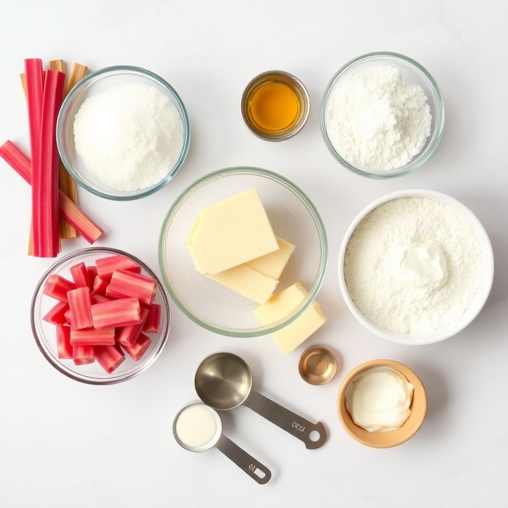 Ingredients for Rhubarb Bars