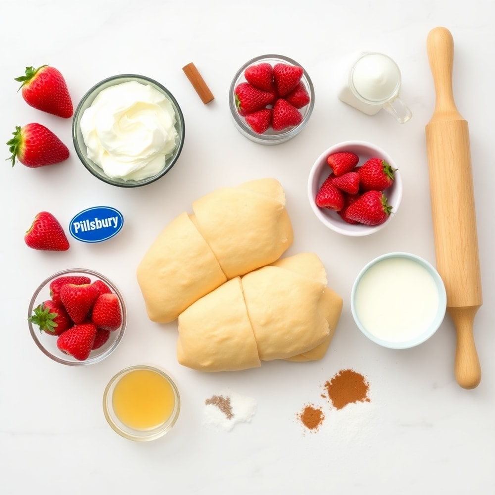 Strawberry Cheesecake Breakfast Rolls Ingredients