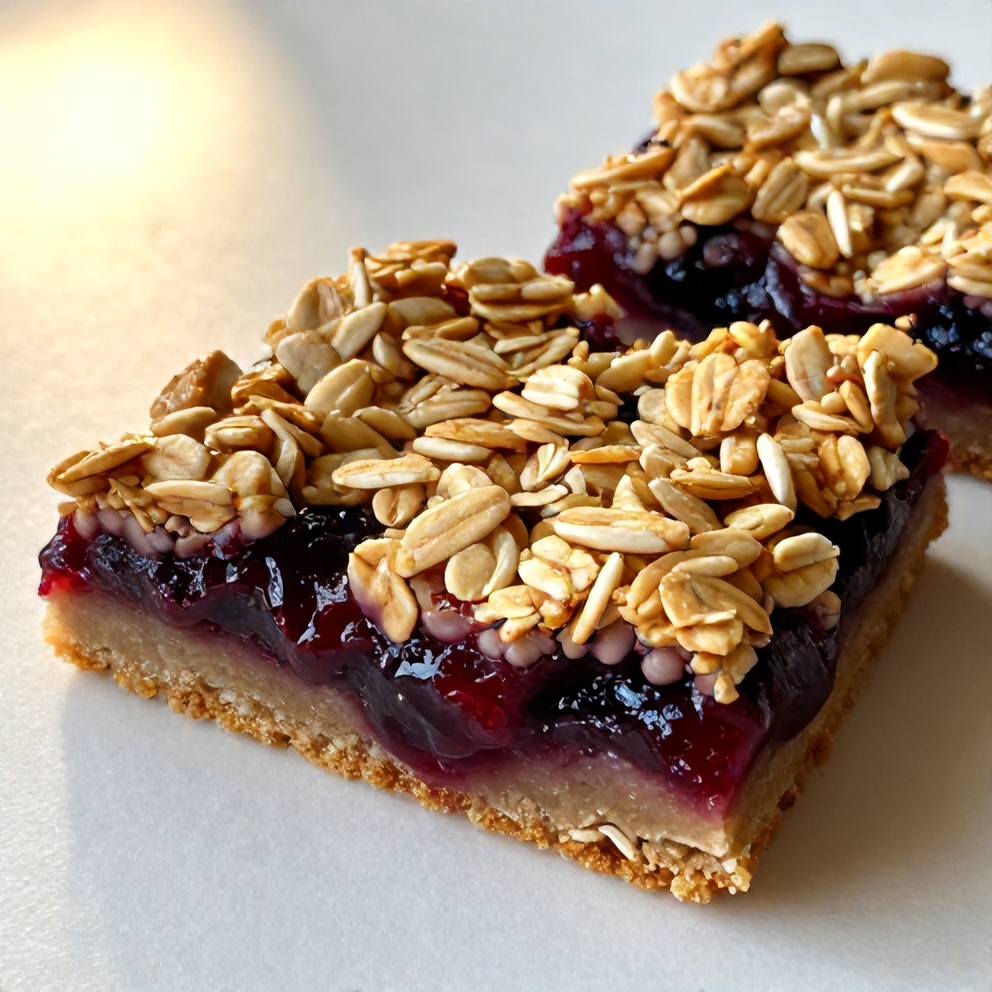 Easy Berry Oat Bars