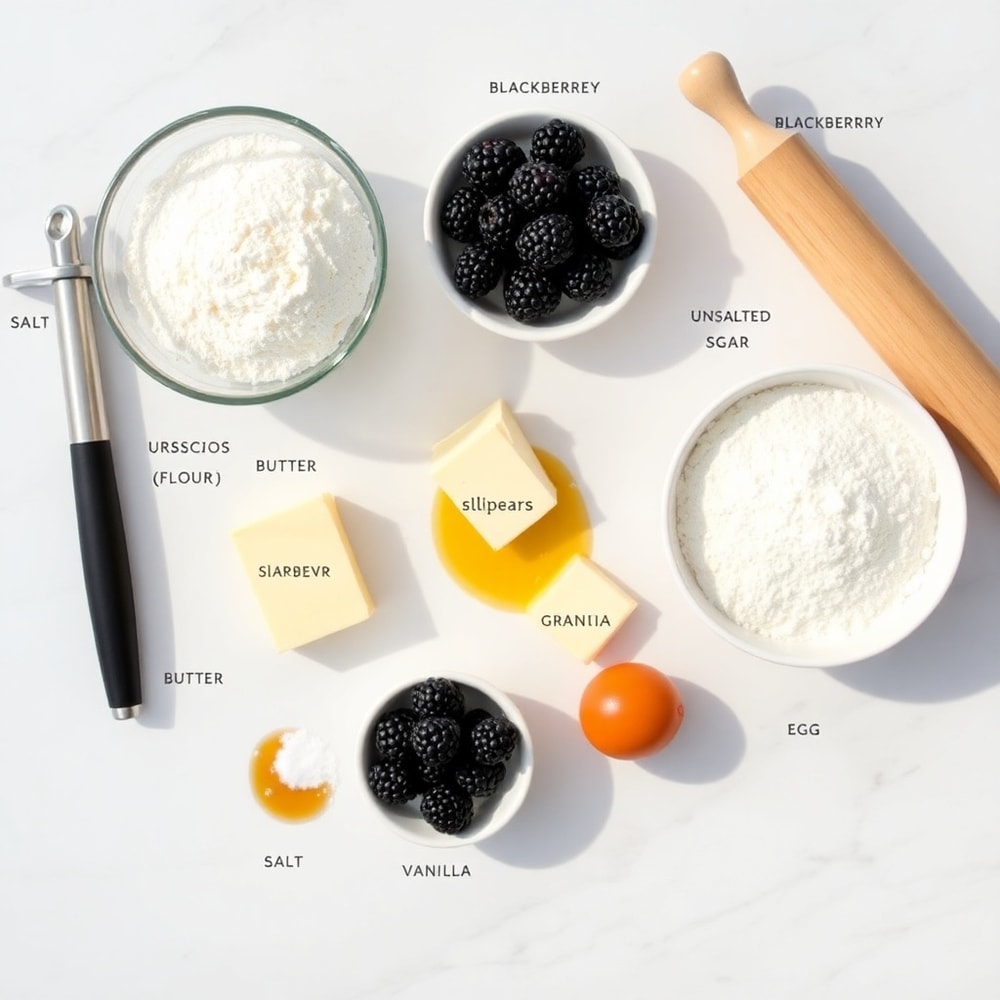 Blackberry Shortbread Ingredients