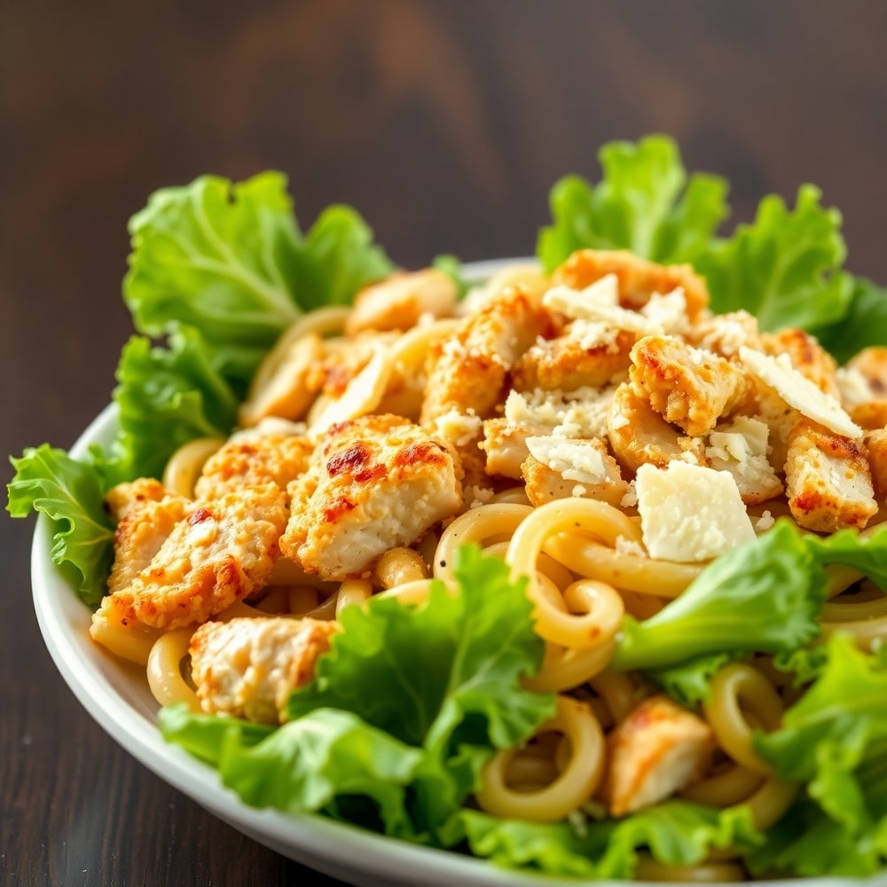 Easy Chicken Caesar Pasta Salad