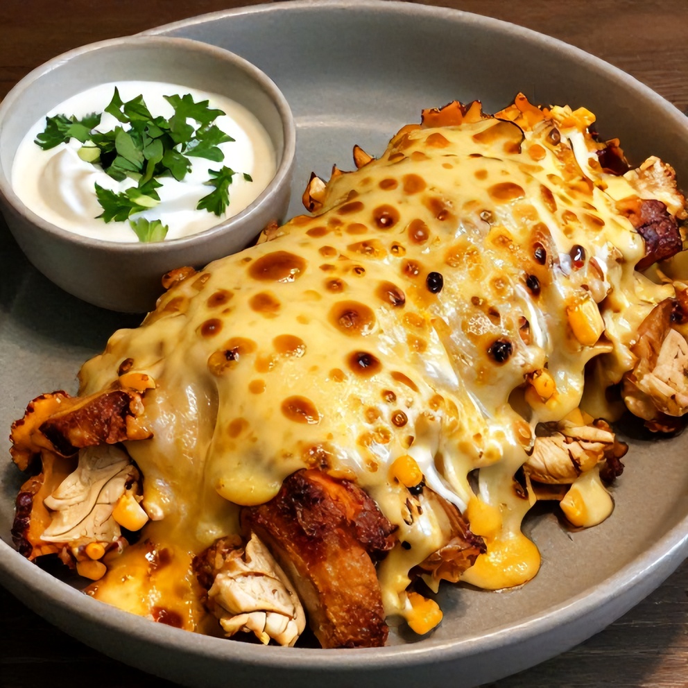 Plated chicken enchilada bowls