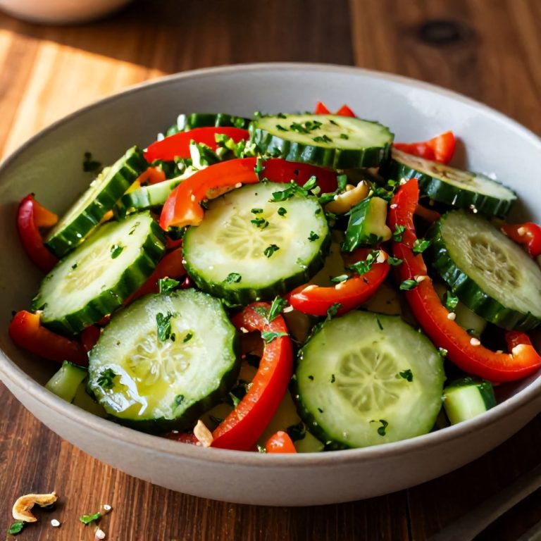 Easy Cucumber Sweet Pepper Salad
