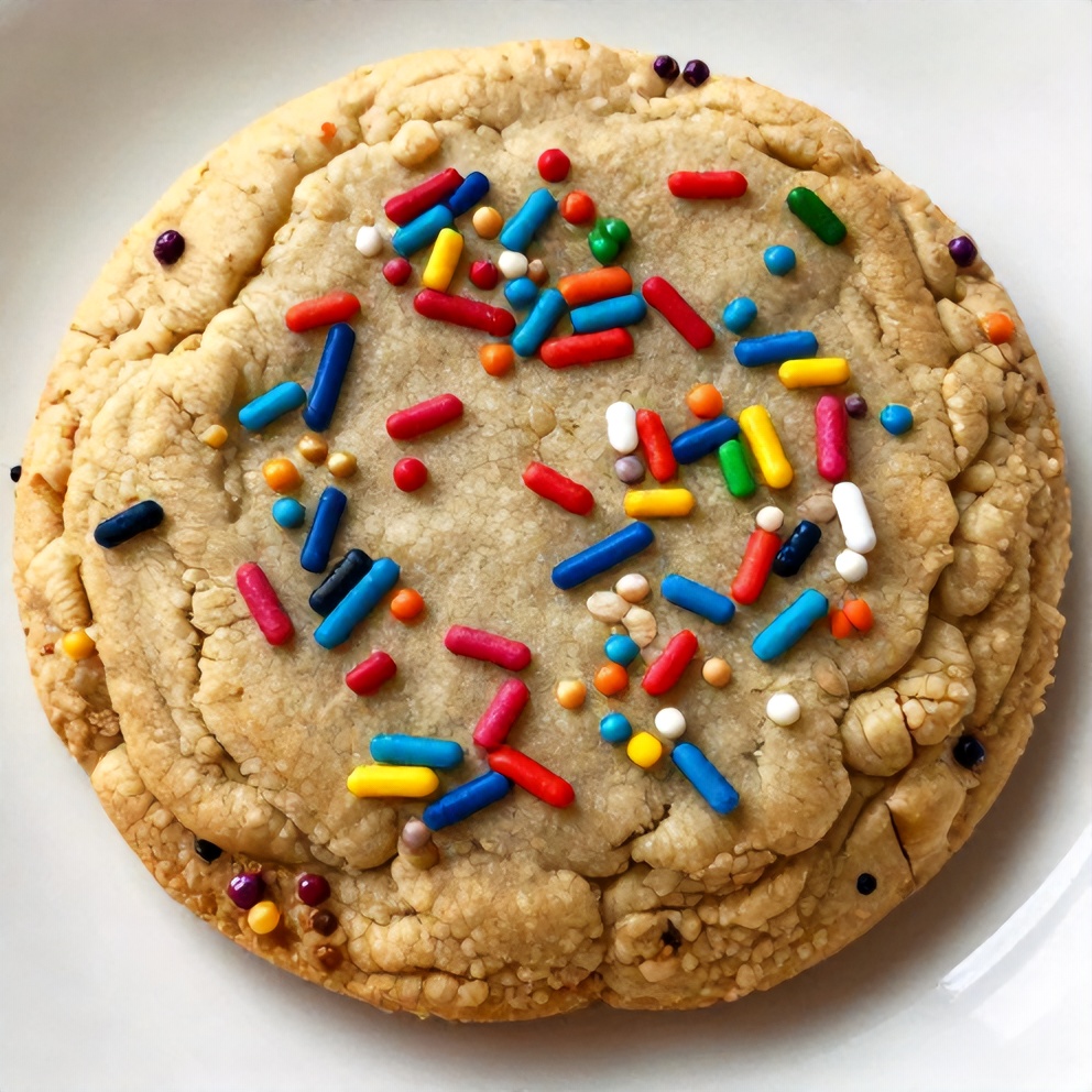 Plated Funfetti Shortbread Cookies with sprinkles