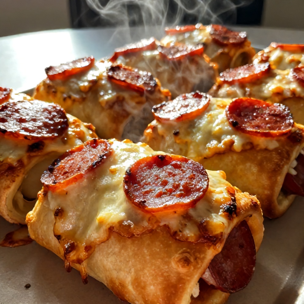 Easy High Protein Pepperoni Pizza Rolls