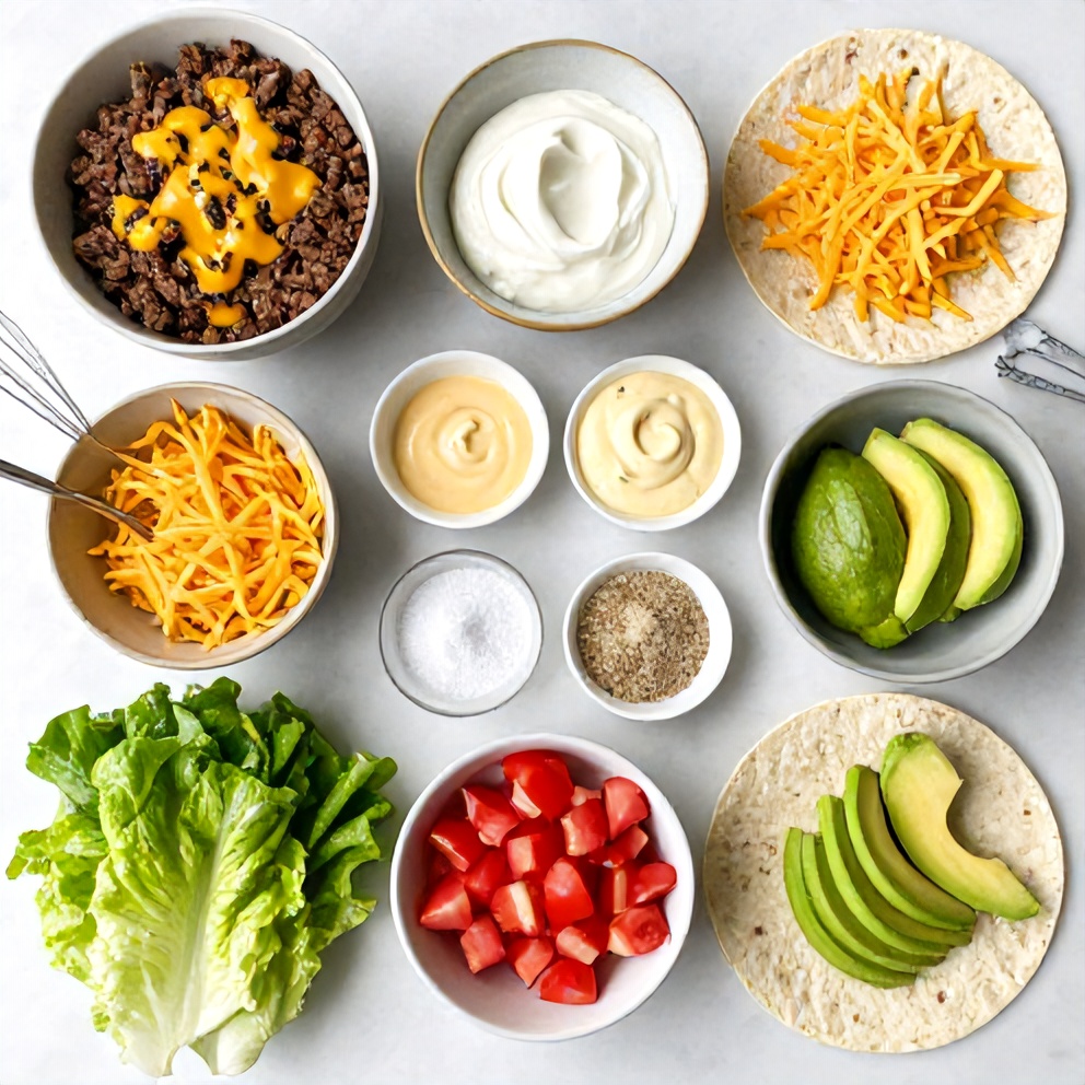 Keto Beef Crunchwraps Ingredients