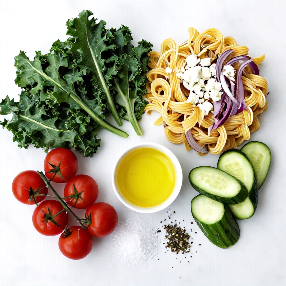 Mediterranean Pasta Salad Ingredients