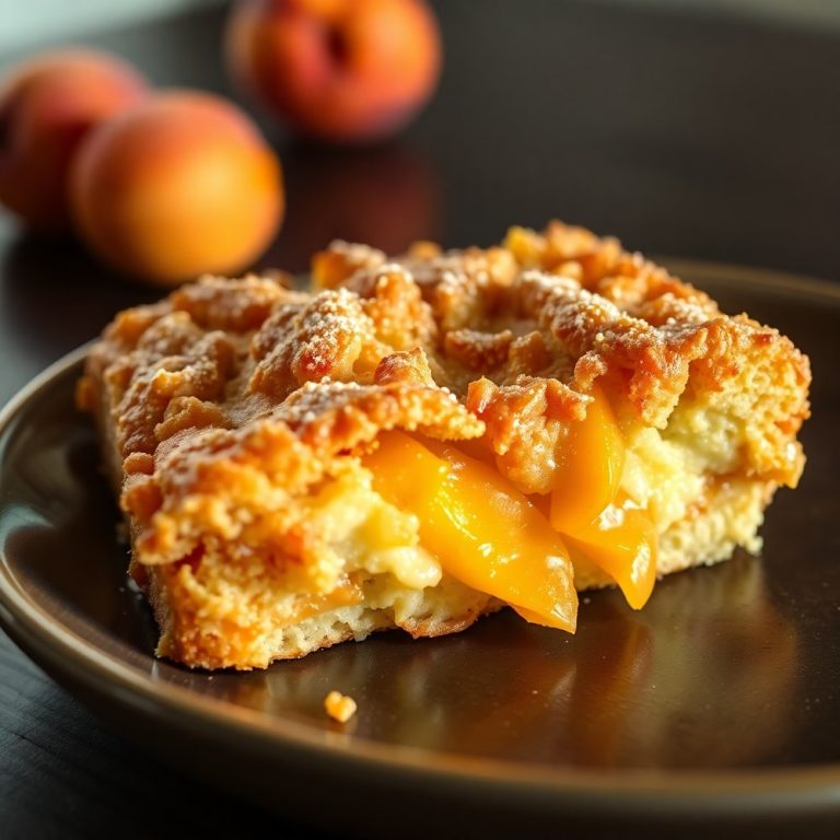 Easy Peach Cobbler French Toast Bake