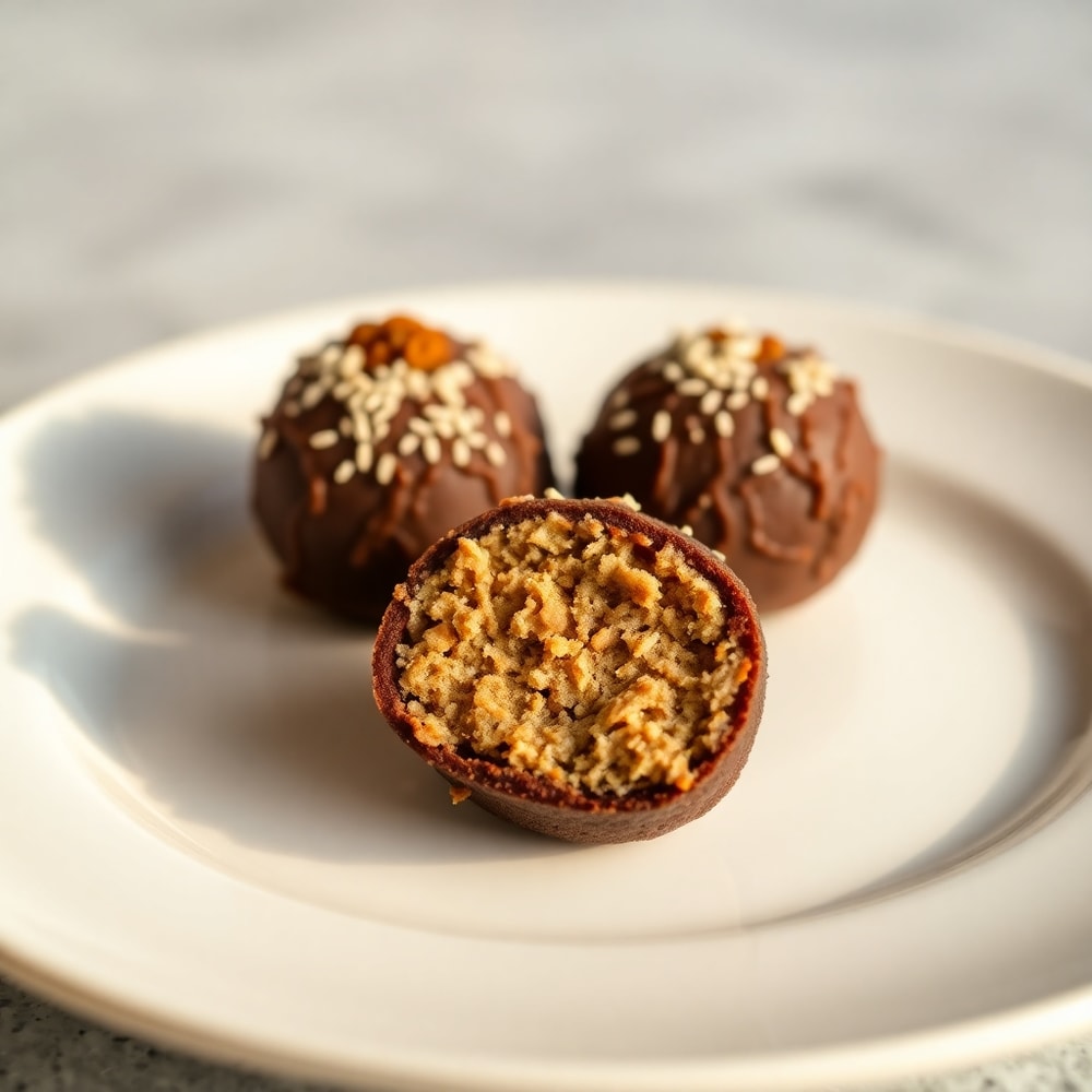 Samoa Truffles on a white plate