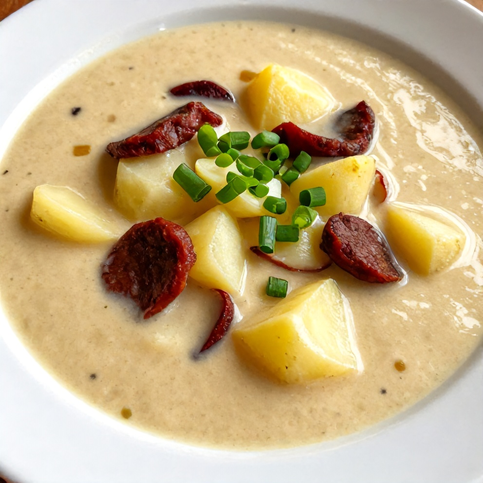 Spanish Potato Soup with Chorizo