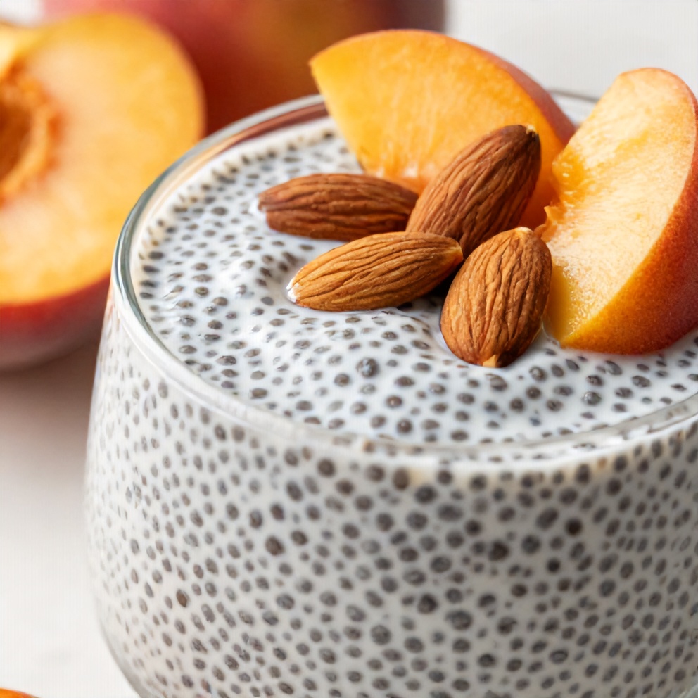 Easy Summer Peach Chia Pudding
