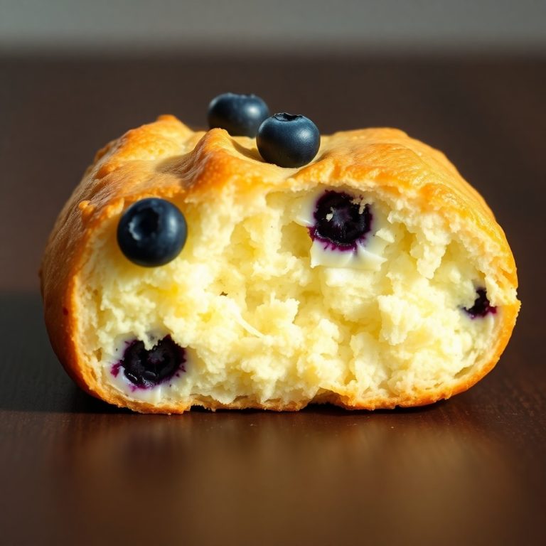 Fluffy Cottage Cheese Blueberry Cloud Bread