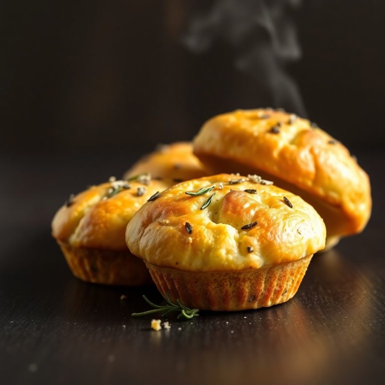 garlic rosemary focaccia muffins
