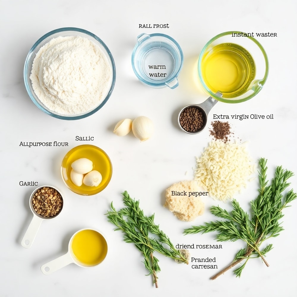 Garlic Rosemary Focaccia Muffins Ingredients