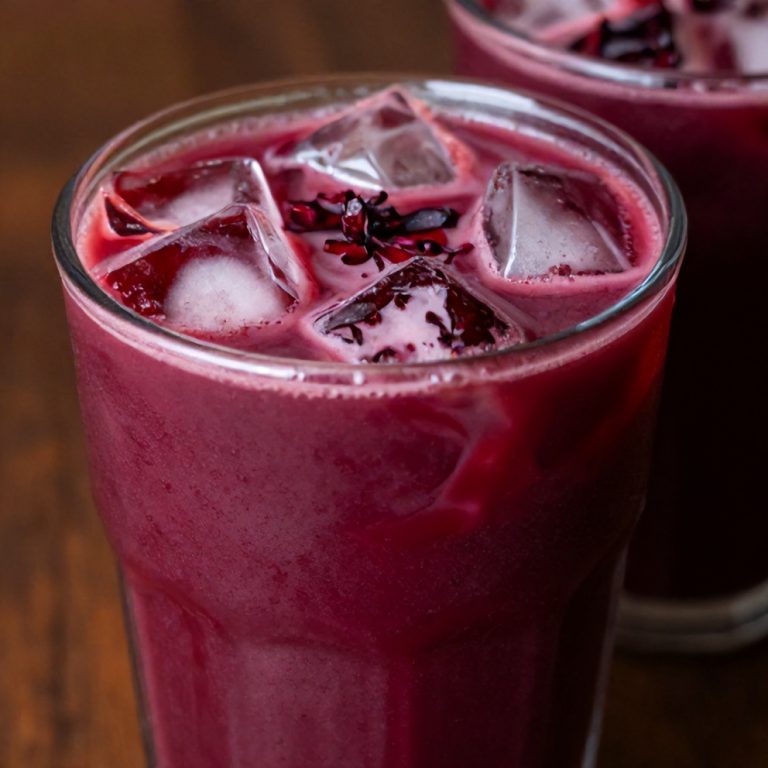 hibiscus cardamom iced latte