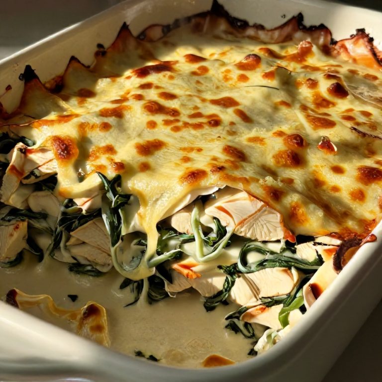 High Protein Spinach Artichoke Chicken Casserole