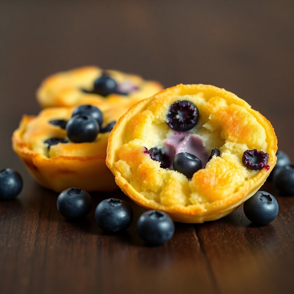 Lemon Blueberry Cottage Cheese Pancake Bites