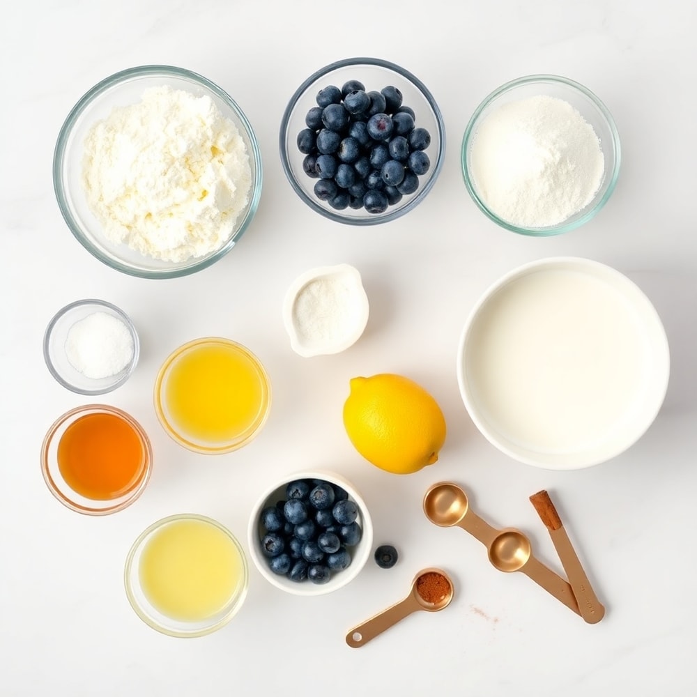 Lemon Blueberry Cottage Cheese Pancake Bites Ingredients